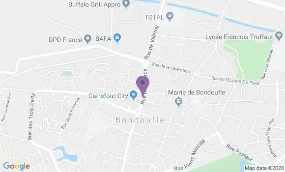 Localisation Société Générale Agence de Bondoufle