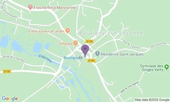 Localisation Société Générale Agence de Boutigny sur Essonne