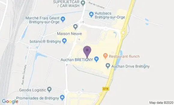 Localisation Société Générale Agence de Brétigny Maison Neuve