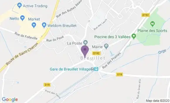 Localisation Société Générale Agence de Breuillet