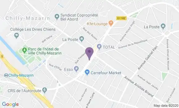 Localisation Société Générale Agence de Chilly Mazarin Libération