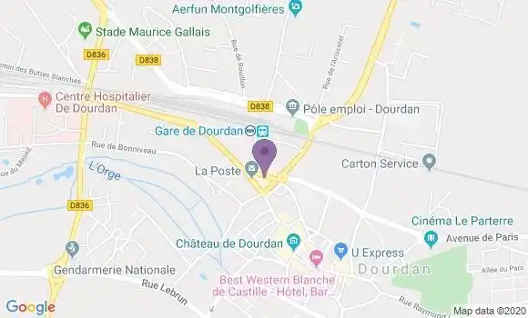 Localisation Société Générale Agence de Dourdan