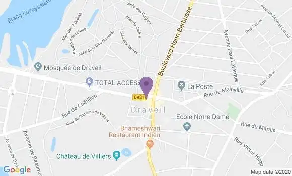 Localisation Société Générale Agence de Draveil