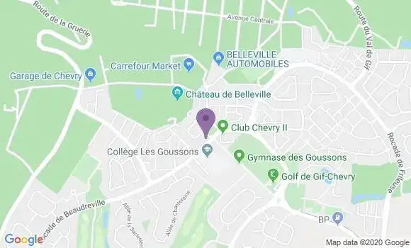 Localisation Société Générale Agence de Gif sur Yvette Chevry