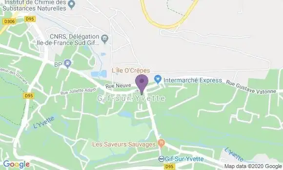 Localisation Société Générale Agence de Gif sur Yvette