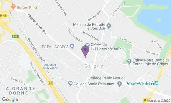 Localisation Société Générale Agence de Grigny 2