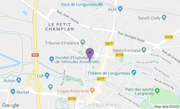 Localisation Société Générale Agence de Longjumeau
