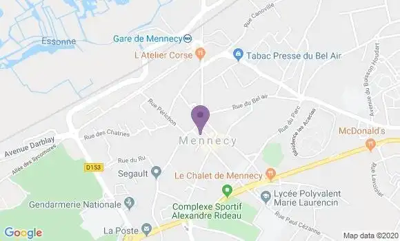 Localisation Société Générale Agence de Mennecy
