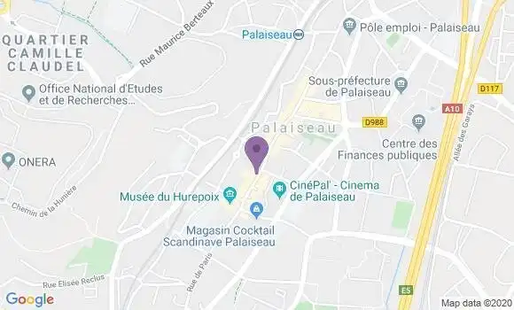 Localisation Société Générale Agence de Palaiseau Centre