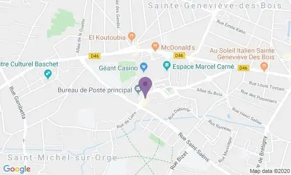 Localisation Société Générale Agence de Saint Michel sur Orge