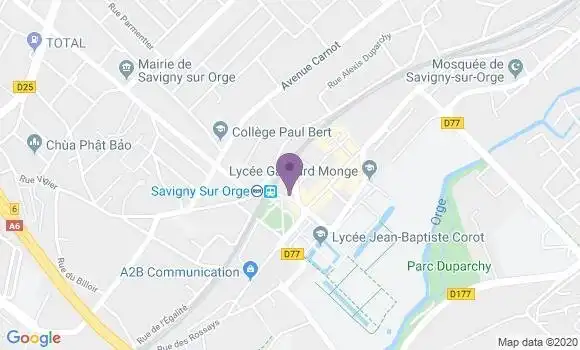 Localisation Société Générale Agence de Savigny sur Orge Gare