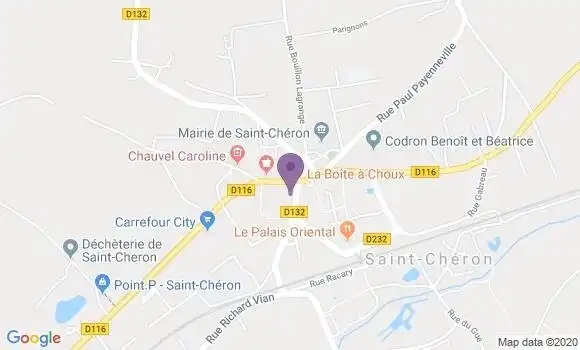 Localisation Société Générale Agence de Saint Chéron