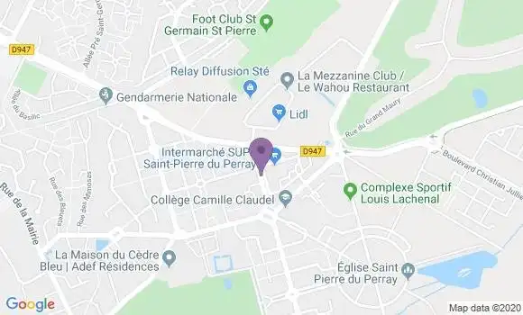 Localisation Société Générale Agence de Saint Pierre du Perray