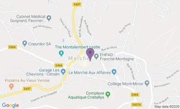 Localisation Société Générale Agence de Maîche