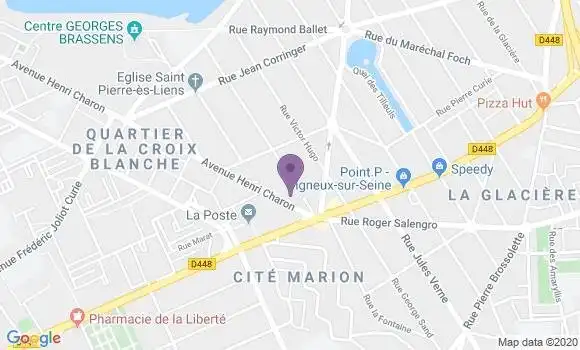 Localisation Société Générale Agence de Vigneux sur Seine