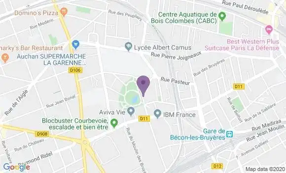 Localisation Société Générale Agence de Bois Colombes Bruyère