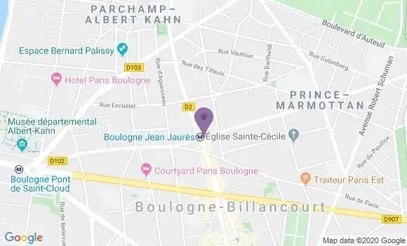 Localisation Société Générale Agence de Boulogne Billancourt Jean Jaurès