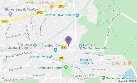Localisation Société Générale Agence de Chaville Gares