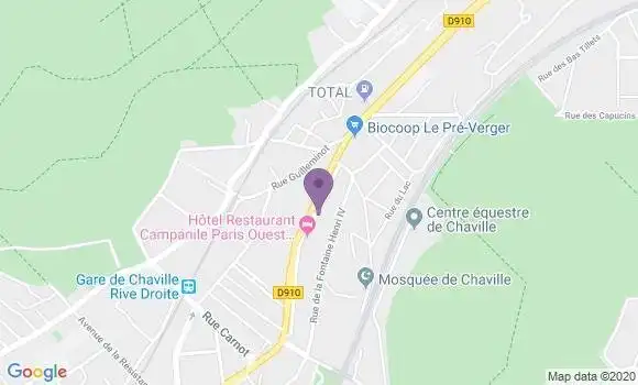 Localisation Société Générale Agence de Chaville Salengro