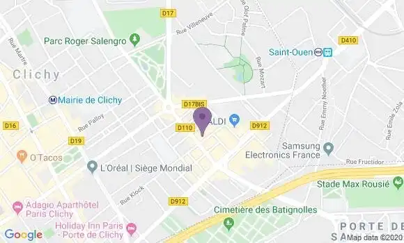 Localisation Société Générale Agence de Clichy République