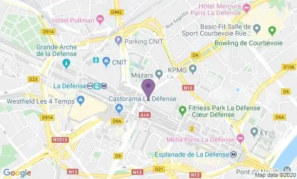 Localisation Société Générale Agence de La Défense Leclerc