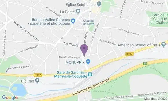 Localisation Société Générale Agence de Garches Joffre