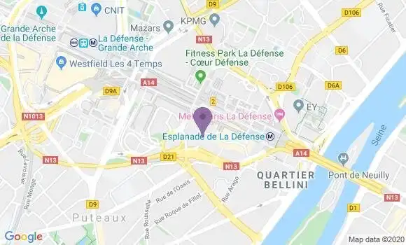 Localisation Société Générale Agence de La Défense Michelet