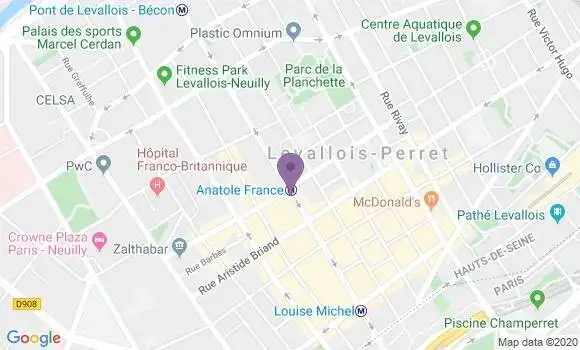 Localisation Société Générale Agence de Levallois Perret Anatole France