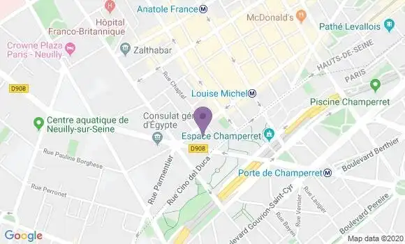 Localisation Société Générale Agence de Levallois Perret Louise Michel