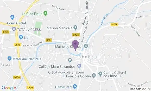Localisation Société Générale Agence de Chabeuil