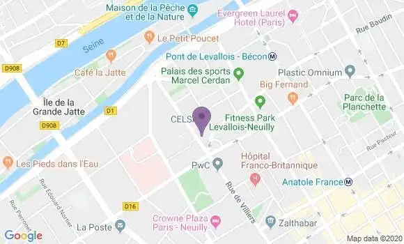 Localisation Société Générale Agence de Levallois Perret Vatimesnil