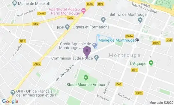 Localisation Société Générale Agence de Montrouge Jaurès Verdier