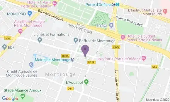 Localisation Société Générale Agence de Montrouge Mairie