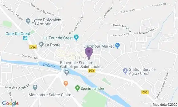Localisation Société Générale Agence de Crest