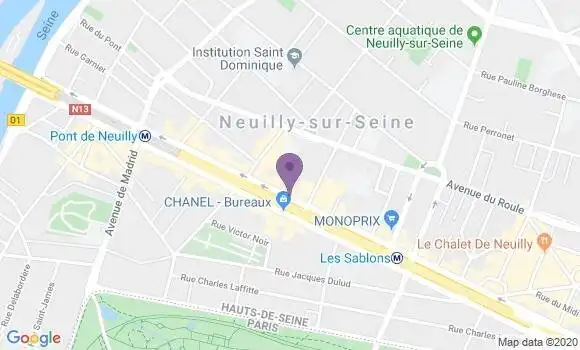 Localisation Société Générale Agence de Neuilly sur Seine Entreprises