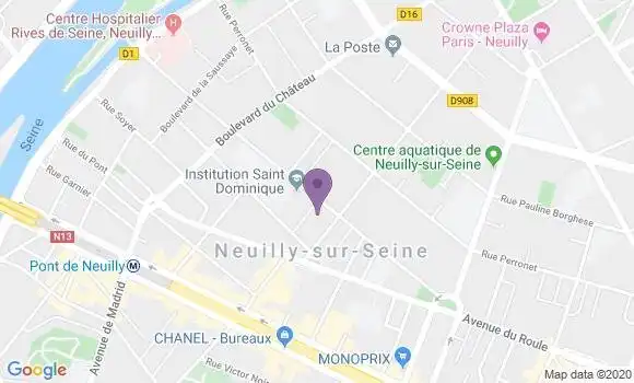 Localisation Société Générale Agence de Neuilly sur Seine Mairie