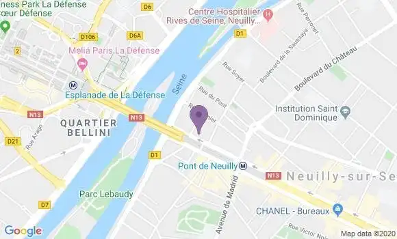 Localisation Société Générale Agence de Neuilly sur Seine Pont de Neuilly