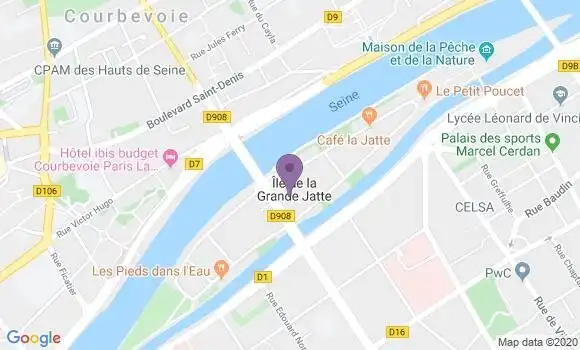 Localisation Société Générale Agence de Neuilly sur Seine Jatte