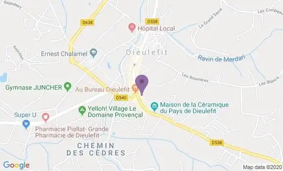 Localisation Société Générale Agence de Dieulefit