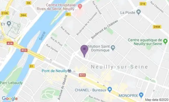 Localisation Société Générale Agence de Neuilly sur seine Roule