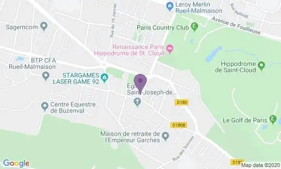 Localisation Société Générale Agence de Rueil Malmaison Buzenval
