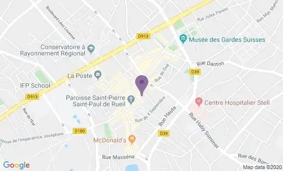 Localisation Société Générale Agence de Rueil Malmaison Eglise