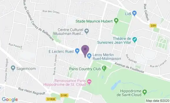 Localisation Société Générale Agence de Rueil Malmaison les Hauts
