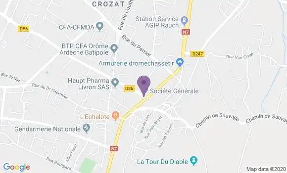 Localisation Société Générale Agence de Livron