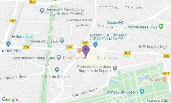 Localisation Société Générale Agence de Sceaux Houdan