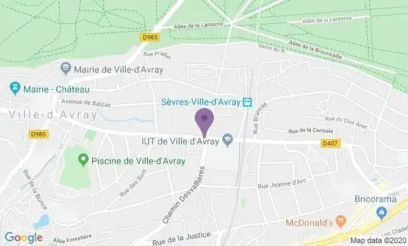 Localisation Société Générale Agence de Sèvres Gambetta
