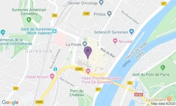 Localisation Société Générale Agence de Suresnes Charles Peguy