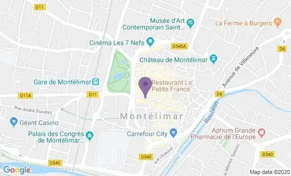 Localisation Société Générale Agence de Montélimar