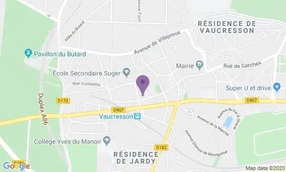 Localisation Société Générale Agence de Vaucresson