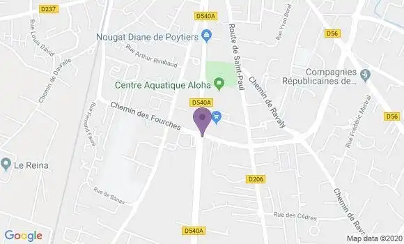 Localisation Société Générale Agence de Montélimar Sud